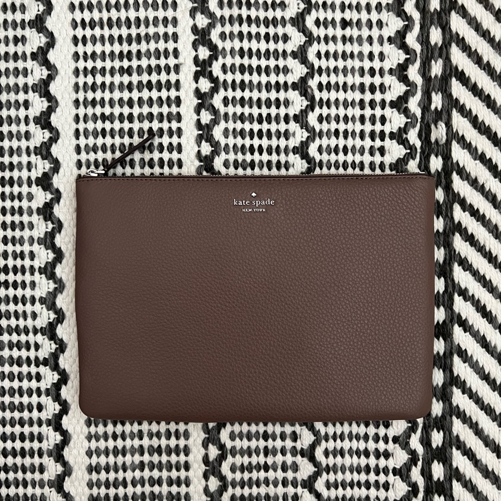 KATE SPADE Jackson Leather Large Zip Pouch